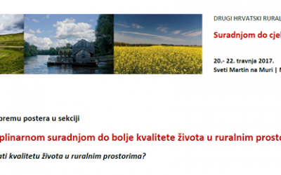 Poziv na pripremu postera: Interdisciplinarnom suradnjom do bolje kvalitete života u ruralnim prostorima